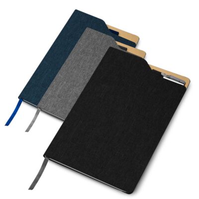 Caderno c/ Capa Dura em Material Reciclável Personalizado