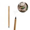 Caneta Sem Tinta Com Ponta de Liga Metálica em Bambu Personalizável