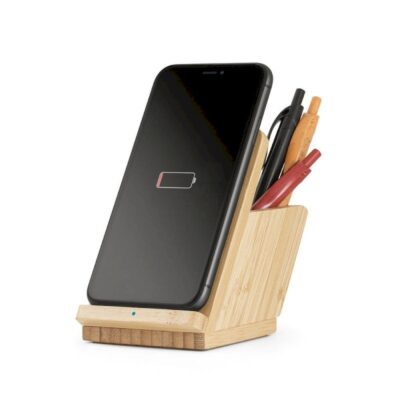 Carregador Wireless em Bambu Personalizado